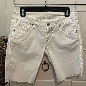 seven white jean shorts